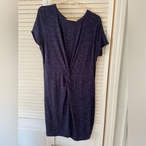 Navy Blue Short Sleeve Dress